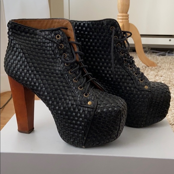 Jeffrey Campbell Shoes - Jeffrey Campbell Lace-Up Booties (5” wooden heels)